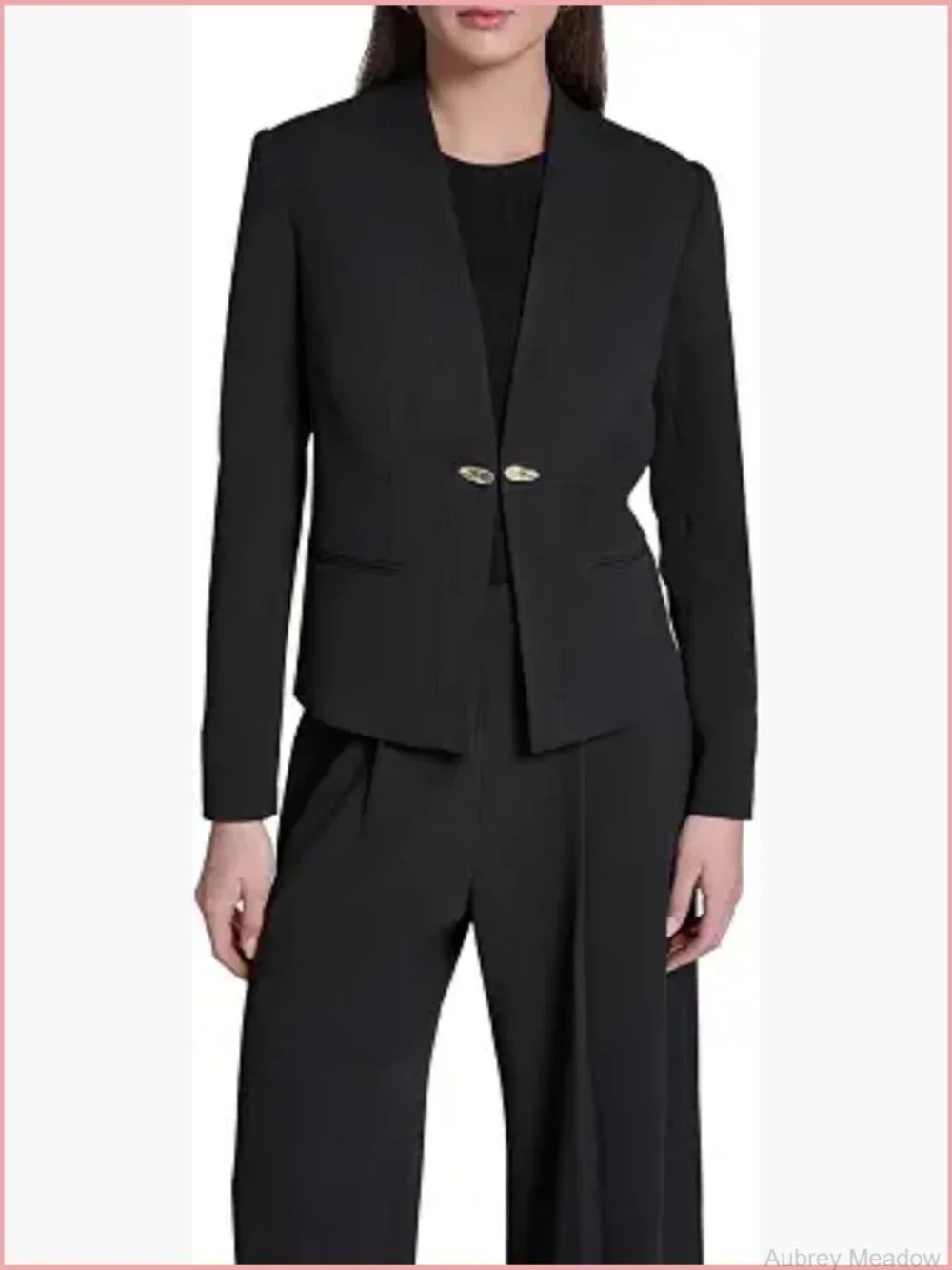 Woven Blazer, Long Sleeve, Hook and Eye Closure, Dry Clean Only